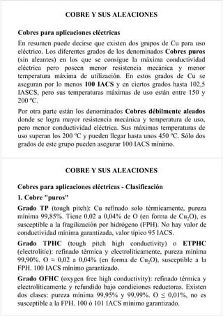 Cobre y aleaciones de Cobre | PDF
