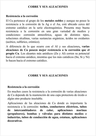 Cobre y aleaciones de Cobre | PDF