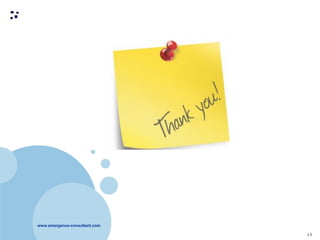 www.emergence-consultant.com
13
 