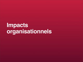 Impacts
organisationnels
 