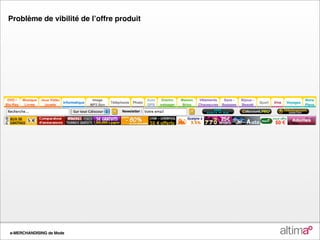 Problème de vibilité de lʼoffre produit




e-MERCHANDISING de Mode
 