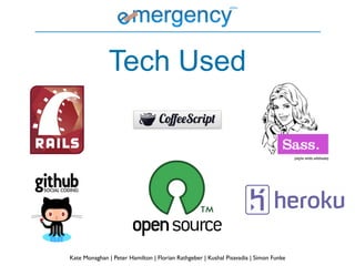 Tech Used




Kate Monaghan | Peter Hamilton | Florian Rathgeber | Kushal Pisavadia | Simon Funke
 