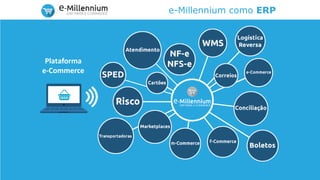e-Millennium como ERP
Plataforma
e-Commerce
 