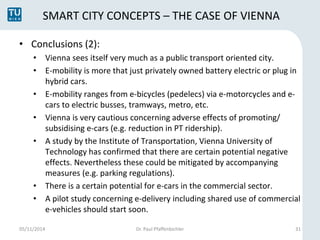 E mobility as part of smart city concepts - Vienna case study | PDF