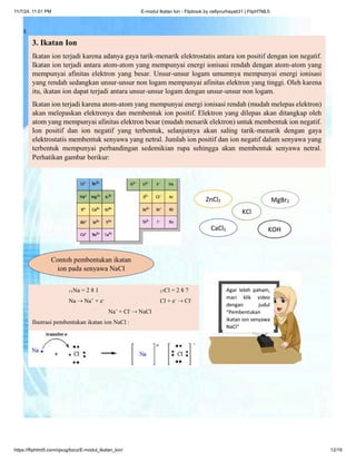 E Modul Bahan Ajar Ikatan Ion Kelas 11 Pdf