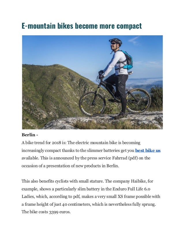 fully electric mountain bike