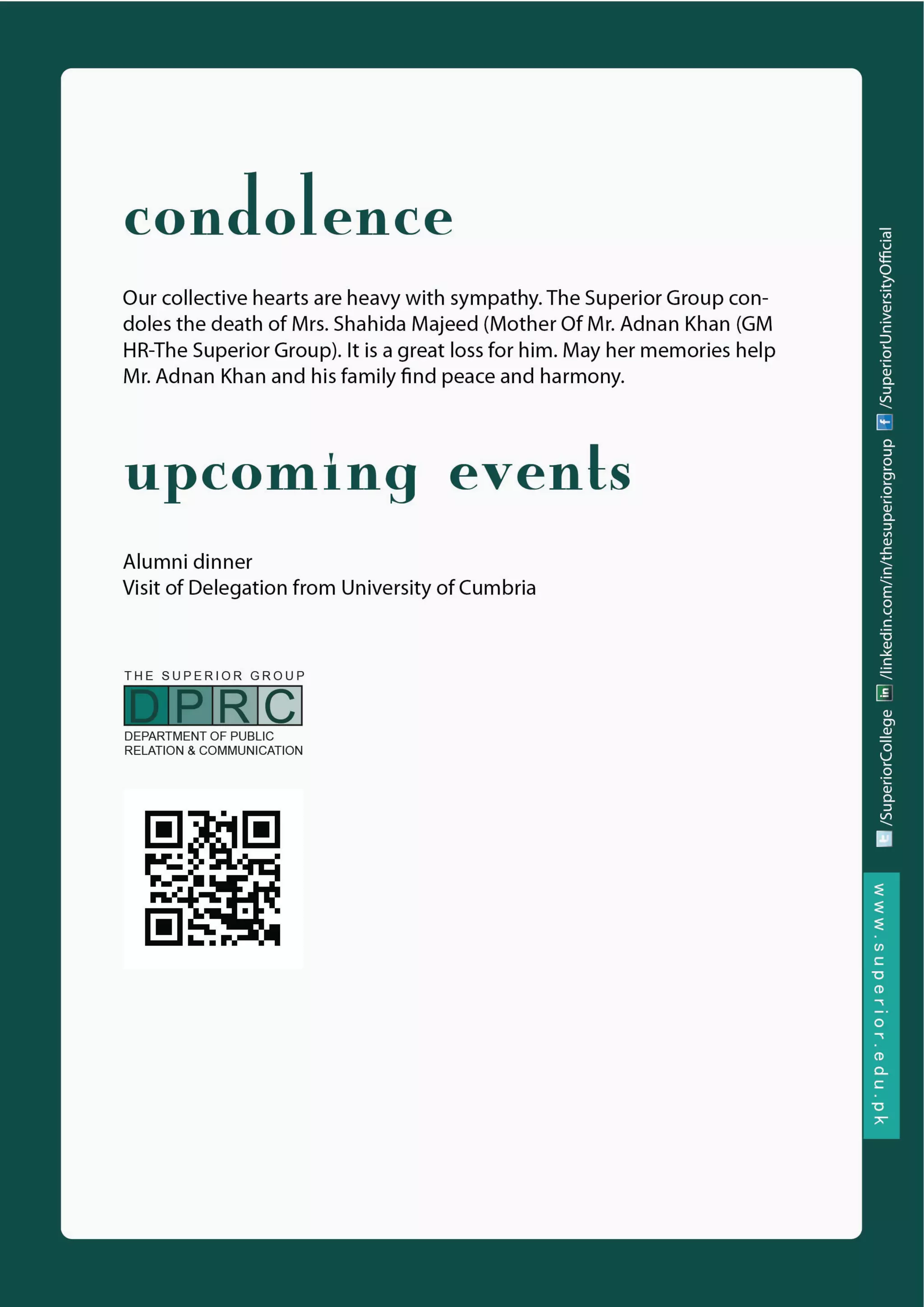 Superiority E - Newsletter April Edition 2014