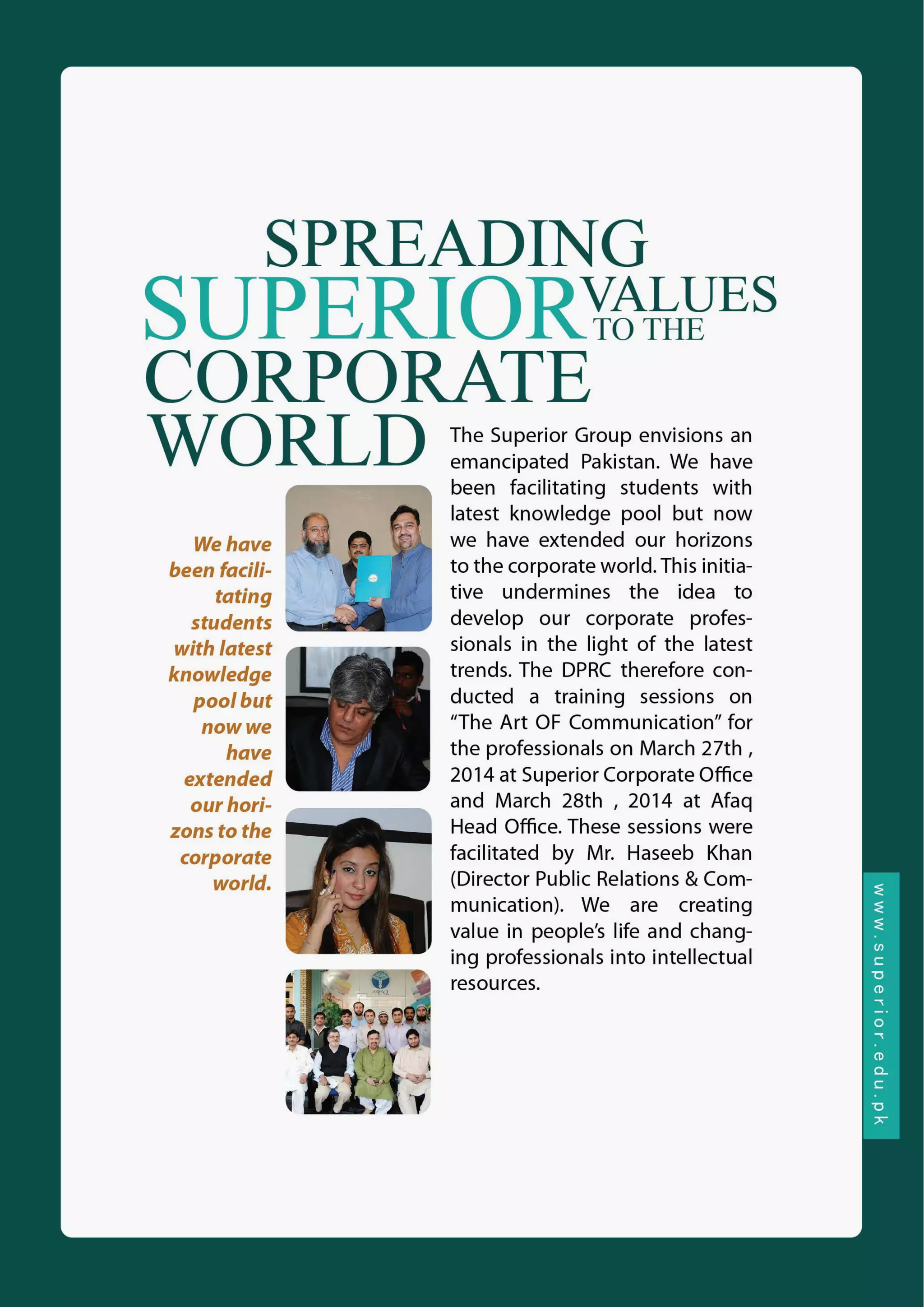 Superiority E - Newsletter April Edition 2014
