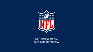 NFL SOCIAL MEDIA
2018-2019 OVERVIEW
 