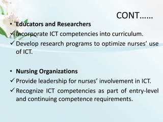 Increase competence in use of ICT.