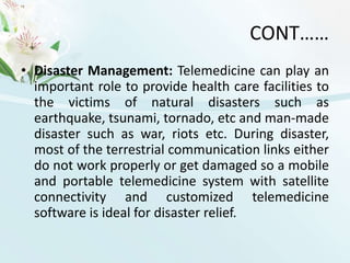 Reduces travel cost and save time for the rural patients.