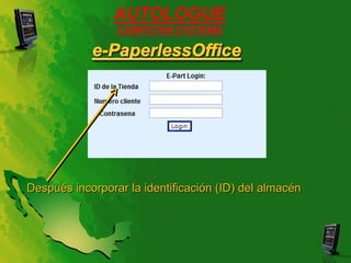 Después incorporar la identificación (ID) del almacén 