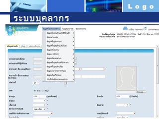 L o g o

ระบบบุค ลำกร

 