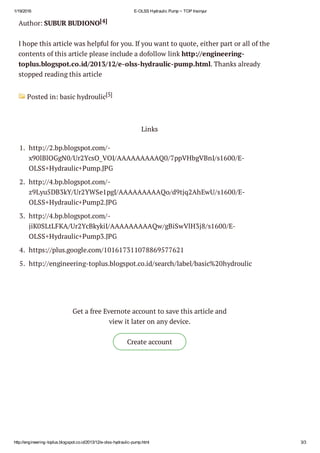 E olss hydraulic pump top insinyur | PDF