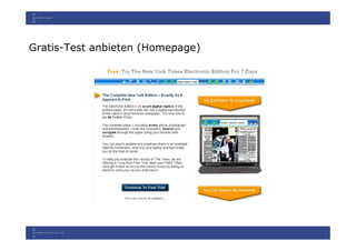 Gratis-Test anbieten (Homepage)
 
