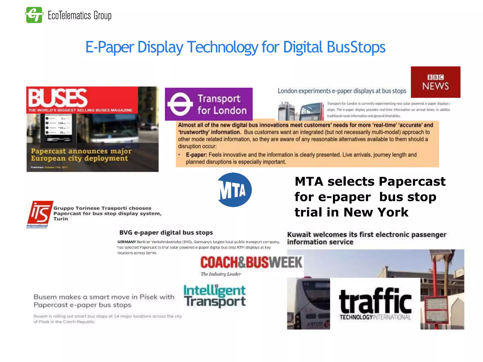 E-paper bus stop solutions | PDF