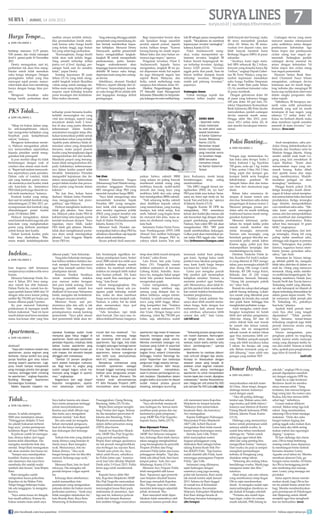 surya.co.id | surabaya.tribunnews.com
SURYALINES| JUMAT, 14 JUNI 2013
eksklusif.
“Saya pikir indekos mewah dan
apartemen, punya segmen yang
berbeda. Hanya sedikit kos yang
punya fasilitas gym atau kolam
renang seperti apartemen. Lagi-
pula, masih banyak masyarakat
yang menjaga prestis dan gengsi
mereka, sehingga lebih condong
ke apartemen,” ungkap Kapurbo,
Building Manager Apartemen
Gunawangsa Surabaya.
Malah, Kapurbo meyakini ma-
syarakat Surabaya sudah mulai
menyukai gaya hidup tinggal di
apartemen. Salah satu parameter
penilaian Kapurbo, misalnya, fakta
bahwa hunian apartemen yang
dulunya identik dengan hunian pa-
sutri mapan, kini semakin banyak
ditinggali oleh mahasiswa.
“Sekitar 15 persen penghuni
kami adalah kalangan mahasis-
wa. Bagi kami itu angka yang
sudah sangat bagus untuk ma-
hasiswa yang tinggal di aparte-
men,” ungkapnya.
Bagaimana dari segi biaya?
Kapurbo mengatakan, aparte-
men sebetulnya malah lebih
murah dari kos eksklusif. “Un-
tuk indekos, memang harga
per kamarnya lebih murah dari
apartemen. Tapi ingat, kita tidak
mungkin patungan berbagi kamar
di kos. Tapi itu bisa dilakukan di
apartemen, karena ruangannya
kan lebih luas. Jatuh-jatuhnya,
lebih irit,” sebutnya.
Banyaknya mahasiswa yang
memilih apartemen sebagai
tempat tinggal memang menjadi
bidikan para pengusaha proper-
ti. PT Adhi Karya (Persero) Tbk
melalui anak perusahaannya
PT Adhi Persada Properti (APP)
memastikan akan membangun
apartemen tiga tower di kawasan
Keputih, menyasar segmen ma-
hasiswa sebagai pasar utama.
Mereka membidik kalangan ma-
hasiswa yang kuliah di sejumlah
perguruan tinggi di Surabaya
bagian timur, seperti Universitas
Airlangga, Institut Teknologi Se-
puluh Nopember dan beberapa
perguruan tinggi swasta lainnya.
Direktur Utama Adhi Karya,
Kiswodarmawan menyatakan,
saat ini proses pembangunan su-
dah berjalan. Dijadwalkan dalam
jangka waktu dua bulan ke depan
sudah masuk proses ground
breaking, sekaligus launching.
“Sekarang proses pengurukan,
izin masih diproses. Kemungkin-
an tengah tahun depan, sudah
selesai, butuh waktu sekitar satu
tahun pembangunan, ujarnya
pekan lalu.
Apartemen itu nantinya didomi-
nasi unit-unit dengan tipe studio.
Konsep ini disesuaikan dengan
sasaran pasar yang banyak di-
arahkan untuk segmen mahasis-
wa. Tujuan utama membangun
apartemen itu untuk menyediakan
hunian layak dan murah, dijangkau
mahasiswa, tandas Kiswodarma-
wan. Harga per unit antara Rp 300
juta sampai Rp 400 juta.(ab/rey)
kian tergerus oleh fenomena
menjamurnya indekos elite sewa
harian.
Menurut Suhartojo Perda No-
mor 4 Tahun 2011 baru meng-
atur rumah kos elite bulanan.
Dalam Perda itu, rumah kos de-
ngan jumlah kamar lebih dari 10
dengan nilai sewa kamar paling
sedikit Rp 750.000 per bulan per
kamar dikenai pajak 5 persen.
Itu pun menurut Suhartojo
pelaksanaan di lapangan masih
belum maksimal. “Saat ini kami
masih dalam taraf terus mendata
mana kos-kosan elite yang bisa
dikenai pajak,” kata Suhartojo.
Yang jelas Suhartojo menegas-
kan bahwa indekos-indekos me-
wah menjadi buruan dinasnya
agar bisa menjadi sumber baru
pendapatan daerah.
Rencana Pemkot Surabaya
untuk menertibkan indekos
pun menuai reaksi beragam
dari para induk semang. Enost
Tampang, pemilik rumah kos
eksklusif di kawasan Sidosermo
Indah, mengaku tak berkeberat-
an dengan rencana tersebut.
Menurut Enost, asal per-
aturannya jelas dan adil, ia tak
keberatan bila sebagian dari
pendapatannya masuk kantong
pemerintah. “Saya pikir aturan
dari pemerintah tidak akan ter-
lalu berdampak signifikan ter-
hadap pendapatan kami. Sedari
awal, IMB rumah kos milik saya
sudah terdaftar sebagai rumah
indekos. Itu membuat retribusi
indekos ini menjadi lebih mahal
dari hunian pribadi. Toh, kami
tetap masih bisa mendapat un-
tung,” kata Enost.
Enost mengungkapkan, bila
nanti memang benar ada pu-
ngutan pajak terhadap rumah
kos, maka itu akan membuat
harga sewa kamar menjadi naik.
Namun, ia yakin, hal itu tidak
akan menurunkan daya jual
indekos miliknya.
“Ada kenaikan, tapi tidak
akan banyak. Dan saya rasa, in-
dekos eksklusif harian, harganya
tetap akan lebih murah daripada
di hotel,” yakin Enost.
Lain Enost, lain pula Gema
Satya (31). Pengelola rumah
indekos mahasiswi di kawasan
Gebang Kidul, Sukolilo, Sura-
baya itu, mengaku bakal sangat
berat bila pemkot benar-benar
mengenakan pajak.
Gema mengatakan, dengan
kondisi tanpa retribusi saja,
untung yang didapat dari in-
dekos miliknya, sangat minim.
Padahal, ia sudah menarik uang
sewa yang lebih tinggi, diban-
ding kompetitor lain. “Indekos
kami ini untuk mahasiswi ITS
dan Unair. Dengan harga sewa
sekarang, yakni Rp 750.000 per
bulan, saja, sebetulnya sudah
termasuk mahal buat pelang-
gan kami. Apalagi kalau nanti
pemkot mau lakukan pungutan,
mau kami kasih harga berapa
kos kami ini,” keluh Gema.
Gema pun mengaku pasrah
bila pemkot jadi menerapkan
kebijakan tersebut. Namun, ia
meminta pemkot agar berlaku
adil. Menurutnya, akan tidak bi-
jak bila pemkot tidak membeda-
kan rumah indekos berdasarkan
karakter penghuninya.
“Indekos untuk pebisnis bia-
sanya akan lebih mudah mema-
inkan harga, beda dengan kos
mahasiswa. Jadi, aturan besar-
nya retribusi, seharusnya lebih
cermat dan adil,” kata Gema.
(ab/idl/aru)
Sikap ini bukan dalam rang-
ka anti-kesejahteraan rakyat,
tapi mengoreksi kebijakan yang
berpihak pada kesejahteraan
rakyat, katanya.
Mengenai keberadaan mente-
ri, Hidayat mengatakan pihak-
nya menyerahkan sepenuhkan
kepada presiden untuk meng-
gunakan hak prerogatif.
Ia pun menilai sikap itu tidak
bertentangan dengan code of
conduct atau aturan main koali-
si. Rapat tadi malam menyerah-
kan sepenuhnya pada presiden.
Dalam code of conduct, tidak
ada yang katakan partai mena-
rik menterinya dari koalisi, tidak
ada kata-kata itu. Semestinya
PKS tidak perlu juga disuruh-su-
ruh tarik menterinya, katanya.
Kontrak koalisi yang meng-
ikat saat ini adalah kontrak yang
ditandatangani 23 Mei 2011, pe-
nyempurnaan dari kontrak yang
ditandatangani partai koalisi
pada 15 Oktober 2009.
Hidayat mengatakan, dalam
surat kontrak koalisi juga tak ada
kata-kata yang mengharuskan
partai yang berbeda pendapat
untuk keluar dari koalisi.
Dalam kontrak koalisi, pada
butir lima disebutkan, Bila-
mana terjadi ketidaksepakatan
terhadap posisi bersama koalisi,
terlebih menyangkut isu yang
vital dan strategis, seperti yang
tercantum dalam butir 2 terse-
but di atas yang justru dituntut
kebersamaan dalam koalisi,
semaksimal mungkin tetap dila-
kukan komunikasi politik untuk
menemukan solusi yang terbaik.
Apabila pada akhirnya tidak di-
temukan solusi yang disepakati
bersama, maka parpol peserta
koalisi yang bersangkutan dapat
mengundurkan diri dari koalisi.
Manakala parpol yang bersang-
kutan tidak mengundurkan diri,
pada hakikatnya kebersamaan-
nya dalam koalisi parpol telah
berakhir. Selanjutnya Presiden
mengambil keputusan dan tin-
dakan menyangkut keberadaan
parpol dalam koalisi dan perwa-
kilan partai yang berada dalam
kabinet.
Itu kan bisa, bukan harus
(keluar). Silakan kalau Presiden
mau menggunakan hak prero-
gatifnya, ujar Hidayat.
Hidayat mengklaim kadernya
tidak gila jabatan. Atas dasar
itu, Hidayat yakin kader PKS di
kabinet tetap setia kepada partai
kendati terancam dicopot. Saya
tegaskan, insya Allah, kader
PKS tidak gila jabatan. Mereka
tidak akan mengkhianati partai-
nya demi untuk mendapatkan
jabatan, kata Anggota Majelis
Syuro PKS ini.
Tak Elok
Menteri Sekretaris Negara
(Mensesneg) Sudi Silalahi meng-
utarakan tanggapan Presiden
SBY mengenai sikap PKS yang
menolak kenaikan harga BBM.
Saya tidak mengurangi atau
menambahi komentar bapak
Presiden SBY (yang mengata-
kan) tidak elok mengomentari
atau menilai organisasi politik
(PKS) yang parpol tersebut ada
di dalam koalisi Setgab, kata
Sudi di Halim Perdanakusumah
Jakarta, Kamis (13/6).
Menurut Sudi, Presiden me-
nyampaikan bahwa sikap PKS itu
sebaiknya diserahkan saja kepada
rakyat untuk menilainya.
Secara pribadi Sudi menyam-
paikan bahwa subsidi BBM
yang selama ini paling banyak
menikmati adalah orang yang
mobilnya banyak, mobil-mobil
mewah dan orang kaya yang
mobilnya lebih dari satu setiap
hari mendapatkan BBM subsidi.
Nah sekarang ketika subsidi
akan dialihkan kepada rakyat
yang memerlukan, yang kurang
mampu, kok tidak setuju. Kan
aneh. Subsidi yang begitu besar
itu menurut kita jelas, masa se-
lama ini dinikmati orang kaya,
kata Sudi.
Sekretaris Fraksi Partai Persa-
tuan Pembangunan (PPP) DPR
Ahmad Yani melihat hubungan
Presiden SBY dengan PKS la-
yaknya tokoh kartun Tom and
Jerry. Keduanya, meski kerap
berseberangan, tetap saling
membutuhkan.
Dia (SBY) enggak berani me-
ngeluarkan (PKS) ini, iya kan?
PKS pun tidak mau keluar. Sama-
sama ini, benci tapi rindu ini. Ini
kayak Tom and Jerry aja, ujarnya
di Jakarta, Kamis (13/6).
Anggota Komisi III DPR itu
mengatakan, PKS semestinya
keluar dari koalisi jika merasa tak
ada kecocokan lagi dengan rekan
parpol pendukung pemerintah.
Namun, Yani yakin SBY tak akan
mengeluarkan PKS. SBY pasti
masih membutuhkan dukungan.
Golkar pasti akan memainkan pe-
ran kalau PKS nggak ada, tutur
Yani.(tribunnews/kompas.com)
Petugas juga menemukan ba-
han baku sabu berupa Yodin 2
botol, fosfored 1 kg, Epydrine
700 gram, soda spi 1 kg, toulen
5 liter, aceton 3 liter, Hcl 2 liter,
bong, pipet dan kompor gas,
kompor listrik serta bungkus
bahab-bahan pembuat SS.
Sampah bekas obat dan kema-
san obat dari alumunium juga
disita.
Bahan baku umumnya di-
simpan di kamar nomor satu
dan dua. Sementara sabu dalam
pengeringan di kamar nomor 2.
Menurut petugas, proses pro-
duksi sabu itu masih terbilang
tradisional karena masih meng-
gunakan kompresor.
Menurut informasi, perke-
lahian itu terjadi ketika polisi
masuk rumah tersebut dan
minta tersangka menyerah.
Namun satu tersangka yang
bertubuh gempal tiba-tiba me-
nyeruduk polisi untuk kabur.
Karena sigap, polisi pun bisa
melumpuhkan tersangka dan
membantingnya ke lantai.
Direktur Narkoba Polda Ja-
tim, Kombes Pol Andi Loedian-
to yang ditemui di TKP, menga-
takan, para tersangka adalah EF
alias Alung (38) warga Candi,
Sidoarjo, KF (38) warga Krian,
Sidoarjo dan AI (24) warga
Perumahan Sarinadi, Sidoarjo.
“Alung lah pemimpin pabrik
ini,” tutur Andi.
Rumahitucukupidealsebagai
pabrik barang terlarang. Lokasi-
nya rumah yang dikontrak para
tersangka itu berada dua rumah
dari pojok barat. Sehingga bisa
menghindari perhatian warga.
Andi mengaku, untuk mem-
bongkar komplotan ini butuh
lebih dari sebulan pengintaian.
Aktivitas Alung, KF dan AI
selalu diikuti baik saat masuk
ke rumah dan keluar rumah.
Bahkan, tim ini mengontrak
sebuah rumah di sekitar lokasi
agar bisa memantau lebih cer-
mat. “Melihat sampah-sampah
yang ada lebih kayaknya kalau
2 tahun. Itu berapa sak yang
ada. Belum termasuk yang su-
dah dibuang,” tutur salah satu
petugas yang melihat TKP.
Andi menjelaskan, sabu pro-
duksi Alung didistribusikan ke
Sidoarjo dan Surabaya serta ke
Madiun hingga Jakarta. Alung
sendiri adalah anak buah Go-
gong yang kini mendekam di
Lapas Madiun. “Kami akan
menuntaskan siapa yang me-
masok barang. Kalau dibeli
dari apotek mana dan siapa
yang membiayainya. Mudah-
mudahan jaringan ini akan
terungkap,” tandasnya.
Hingga Kamis pukul 21.00,
ketiga tersangka masih diinte-
rogasi di lokasi untuk menjelas-
kansemuabahanbakudanhasil
produksinya. Ketiga tersangka
juga diminta mempraktikkan
cara membuat sabu-sabu. “Me-
reka kami suruh merangkai
semua alat dan mempraktikkan
cara membuat dan mengetahui
kapasitas produksinya. Kalau
sehari bisa mencapai 10 gram
lebih,” ungkapnya.
Andi mengatakan, dari keti-
ga tersangka, Alung lah yang
paling mahir membuat sabu,
sehingga ada dugaan ia pemain
lama. “Sedangkan dua pelaku
lainnya, tugasnya hanya mem-
bantu (proses peracikan sabu-
sabu),” ujar Andi.
Sementara itu Vaizun, tetang-
ga sebelah pabrik itu, mengaku
tidak tahu aktivitas di dalam ru-
mah itu. Orang yang menyewa
termasuk Alung selalu memba-
wa mobil dan berganti-ganti. Ter-
kadang membawa Honda Jazz,
Suzuki Swift dan Toyota Innova.
Terkadang mobil yang dikenda-
rai oleh kelompok ini ditaruh di
depan terkadang dimasukkan ke
dalam garasi depan rumah. “Pe-
lat nomornya tidak pernah plat
W. Terkadang AG, pokoknya
luar kota,” jelasnya.
Apakah tidak pernah men-
cium bau obat yang tengah
dipanaskan? “Tidak pernah.
Saya bersama teman-teman
terkadang cangkruk juga tidak
pernah mencium aroma yang
aneh,” paparnya.
Vaizun mengatakan, para
penghuni pabrik itu tergolong
ramah, karena selalu menyapa
orang yang dijumpai ketika tu-
run dari mobil. Namun ia tidak
tahu, apakah para penghuninya
juga tidur di rumah itu.	
(mif/ufi)
bertahap menurun 11,75 persen,
9,50 persen, dan mulai mencapai
level 6 persen pada 10 November
2011.
Destry menegaskan, saat ini,
perbankan tak akan bisa meng-
hindar untuk tidak menaikan
suku bunga tabungan. Dengan
peningkatan inflasi yang bisa
mencapai tujuh persen, masya-
rakat tidak akan mau menabung
hanya dengan bunga lima per-
sen.
Mengenai kenaikan suku
bunga kredit, perbankan akan
melihat situasi terlebih dahulu.
Jika pertumbuhan kredit mele-
mah karena suku bunga kredit
yang terlalu tinggi, juga bukan
hal yang sehat bagi perbankan.
“Kemungkinan, bunga kredit
tidak akan naik terlalu tinggi.
Yang sensitif terhadap inflasi
justru cost of fund. Apalagi, per-
saingan bank saat ini semakin
ketat,” papar Destry.
Tentang keputusan BI pada
Selasa (11/6) yang telah meng-
ambil langkah terkait likuiditas
valuta asing untuk menjaga sta-
bilitas mata uang dinilai sebagai
respons cepat terhadap kondisi
pasar keuangan dan ketidaksta-
bilan makro ekonomi.
Yangsekarangditungguadalah
pemerintah yang mendukung da-
lam bentuk memberikan kepas-
tian kebijakan. Menurut Destry
Damayanti, apabila pemerintah
hanya mengandalkan langkah-
langkah BI untuk memperbaiki
perekonomian, justru keseim-
bangan makroekonomi akan
terganggu karena instrumen yang
dimiliki BI hanya suku bunga,
depresiasimatauangdancadang-
an devisa.
Sebaliknya, ekonom Dradjad
Wibowo, seperti dikutip dari de-
tikFinance berpendapat, kenaik-
an suku bunga BI ini adalah efek
dari kegagalan menjaga defisit
perdagangan.
Bagi masyarakat berarti akan
ada kenaikan harga sejumlah
produk seperti ponsel, sepeda
motor, bahkan tempe. ”Karena
barang-barang itu masih impor.
Bahan baku dan atau bahan an-
taranya juga impor,” ujarnya.
Pengamat investasi, Putut E
Andanawarih kepada Surya
mengatakan, langkah BI ini pa-
tut diapresiasi meski hal seperti
itu juga ditempuh negara lain
seperti Brasil, Malaysia, dan
India, untuk melindungi mata
uangnya dari tekanan dolar AS.
Direktur Pengembangan Bisnis
PT Manulife Asset Management
Indonesia (Manulife) ini berpenda-
pat,kalanganinvestormelihatlang-
kah BI sebagai upaya memperkuat
rupiah. ”Sinyalemen ini membuat
kepercayaan investor meningkat,”
katanya,Kamis(13/6).
Putut Andanawarih meng-
akui, walau mempertebal op-
timisme investor, langkah BI
bukan berarti berpengaruh be-
sar terhadap investasi. Apalagi,
hanya 0,025 persen. ”Investor
nggak perlu ikut panik. Saat ini
belum terlihat dampak buruk
terhadap investasi. Mungkin
malah jadi peluang investasi,”
paparnya.
Cadangan Aman
Untuk menjaga rupiah dan
nantinya inflasi (suplai uang
menyelesaikan sekolah teater
di China. Akan tetapi, dengan
olahraga teratur, badannya
susut dengan cepat.
“Aku sih paling olahraga
teratur saja. Makan sama olah-
raga teratur, jadi lebih balance,”
katanya saat ditemui di Kantor
Palang Merah Indonesia (PMI)
Jakarta, Jakarta Pusat, Kamis
(13/6).
Olahraga yang menurutnya
lentur untuk perempuan salah
satunya adalah wushu. Ia
sudah lima tahun menikmati
olahraga itu. “Selain untuk
sehat juga agar tubuh flek-
sibel dan yang penting bisa
mengecilkan badan,” katanya.
Dari wushu itu pula ia sempat
mengikuti pertandingan
terbuka di Hongkong yang
diadakan setiap tahun.
“Sekarang aku sedang fokus
berolahraga wushu. Masih juga
mengurus teater dan film,”
tuturnya.
Akan tetapi, ada satu rahasia
yang membuatnya tetap bugar.
Olivia rajin mendonorkan
darah. Ia mengaku sudah rajin
menyumbangkan darahnya se-
jak duduk di bangku sekolah.
“Pertama aku sudah lupa-
lupa ingat, waktu itu zaman
masih sekolah, PMI datang ke
sekolah,” ungkap Olivia yang
pernah digosipkan menikah
siri dengan anggota DPR itu.
Sejak itu ia rajin berdonor.
Berdonor darah itu membu-
atnya merasa sehat. “Yang
terutama, kita merasa berguna
bagi orang lain. Itu nomor satu.
Kedua, kita bisa merasa lebih
sehat lagi,” imbuhnya.
Urusan makan dilakoni
normal. Makan tetap tiga kali
sehari. Yang membedakan,
sekarang Olivia ketat menjaga
makanan. “Dulu aku suka
banget makan daging dan
paling nggak suka makan ikan.
Lama-lama aku lebih sering
makan seafood dan ngurangin
daging,” ucapnya.
Di luar olahraga dan dunia
seni, Olivia tetap berhitung
matang untuk masa depannya.
Ia membangun bisnis fashion
bersama desainer Lenny
Agustin awal tahun ini. Mereka
membuat aksesori Ozla, ga-
bungan nama mereka. Di bisnis
itu Olivia bertanggung jawab
atas marketing dan manaje-
men. Lenny yang menjaga sisi
produksi.
Sama seperti alasan mendo-
norkan darah, bagi Olivia bis-
nis itu adalah bisnis untuk ber-
bagi. Mereka memberdayakan
para perempuan di Pekalongan
dan Majenang untuk dilatih
menjahit agar bisa menghasil-
kan tas berkualitas.	(nva)		
atasan. Ia selalu mengirim
SMS atau menelepon atasan.
Pelanggaran disiplin 21 hari
itu adalah hukuman terberat
bagi saya, protes perempuan
kelahiran Bogor 18 Juni 1988 itu.
Si polwan cantik ini menegas-
kan, dirinya kabur dari tugas
karena telah dilecehkan. Dia
mengaku menderita fisik dan
mental. Tetapi Rani menegaskan
tak akan mundur dari kasus ini.
Sampai saya mendapatkan
keadilan. Karena saya kabur
ada alasannya dan saya baru
membuka diri setelah mulai
sembuh dan berani, kata Briptu
Rani.
Rani mengaku sudah
melaporkan kasus pelecehan
Kapolres ini ke Mabes Polri.
Tetapi hingga beberapa bulan
tak ada tanggapan. Ia mengaku
kecewa.
Saya minta kasus ini ditegak-
kan seadil-adilnya. Karena itu
bukan semata-mata salah saya.
Saya kabur karena ada alasan.
Saya minta pimpinan tertinggi
untuk menyelesaikannya.
Kerena saya telah dibuat rugi
dan malu, saya mengalami
tekanan mental, kata Rani.
Ibu satu anak ini mengaku
belum menunjuk pengacara.
Saat ini dia hanya mengandal-
kan dukungan dari keluarga
saja.
Terkait foto-foto yang disebut
mirip dirinya yang beredar di
dunia maya, Rani mengaku
syok. Menurutnya, foto itu
bukan dirinya. Aku syok
banget kenapa foto itu tiba-tiba
muncul. Keluarga juga syok,
katanya.
Menurut Rani, foto itu hasil
rekayasa. Dia mengaku tak
pernah berpose vulgar seperti
itu.
Keluarga Rani sebelumnya
sudah memastikan foto
perempuan yang mengenakan
pakaian dalam itu bukan murni
perbuatan putrinya. Anak saya
tidak mungkin melakukan itu,
kata Ibunda Rani, Raya Boru
Situmeang di kediamannya,
Pasanggrahan, Ujung Berung,
Bandung, Sabtu (25/5) lalu.
Briptu Rani sempat menghi-
lang 5 bulan dari tugas. Selama
itu dia menjalani perawatan di
Jakarta dan Bandung. Polres
Mojokerto memasukkan Rani
dalam daftar pencarian orang
(DPO) alias buron.
Sejauh ini Kapolres Mojok-
erto AKBP Eko Puji Nugroho
yang pernah menjadikan
Briptu Rani sebagai ajudannya
ini tak pernah mengklarifikasi
atas berbagai isu seputar Rani.
Sudah satu pintu itu. Saya
takut salah bicara, sebaiknya
ke Polda Jatim saja, katanya
awal Juni lalu dikutip Majalah
Detik edisi 3-9 Juni 2013. Polda
Jatim juga telah membentuk
tim.
Kepada Surya akhir Mei
lalu, Kapolres Mojokerto AKBP
Eko Puji Nugroho menyatakan
menyerahkan semua persoalan
menyangkut kasus Rani pada
mekanisme di satuannya. Apa-
lagi saat ini, kaburnya polwan
cantik dari tempat dinasnya
kini melebar hingga munculnya
tudingan pelecehan seksual.
Saya tak berhak menjawab
atas tudingan itu. Semua kami
serahkan pada proses dan me-
kanismenya pada pimpinan,
ucap AKBP Eko Puji Nugroho
kepada Surya, Sabtu (25/5).
Bisa Dijemput Paksa
Kabid Humas Polda Jatim
AKBP Awi Setiyono mengata-
kan, keluarga Rani telah menya-
takan sanggup menghadirkan
yang bersangkutan ke penyidik
Propam (Profesi dan Peng-
amanan) Polda Jatim atas kasus
pelanggaran disiplin. Tapi jika
tidak ada itikad baik, bisa kami
jemput paksa, kata Awi saat
dihubungi, Kamis (13/6).
Menurut Awi, Propam Polda
telah mengambil-alih kasus
Rani. Tujuannya agar pemerik-
saan berjalan obyektif karena
Rani juga menuduh Kapolres
Eko. Propam, kata Awi, telah
meminta keterangan sejumlah
pihak, termasuk Eko.
Rani menuduh telah diper-
lakukan tidak semestinya oleh
atasannya karena pernah disu-
ruh menemani tamu Kapolres
Mojokerto ke tempat karaoke.
Makanya kita memerlukan
kesaksian Rani, dia kuncinya,
Awi menegaskan.
Kepala Subbagian Hubungan
Masyarakat Polres Mojokerto
AKP Lilik Achiril Ekawati
mengatakan Rani tidak masuk
kantor tanpa keterangan resmi.
Semula, kata Lilik, Polres
telah menyiapkan materi
dugaan pelanggaran yang
dilakukan Rani sebagai bahan
sidang Komisi Kode Etik Pro-
fesi (KKEP) Polri. Tapi karena
sudah diambil alih Polda, kami
menunggu penanganan Propam
Polda, ujar Lilik.
Informasi yang dihimpun,
sejak hubungan dengan
suaminya yang juga seorang
polisi tak harmonis, Rani mulai
tak masuk kantor sejak Januari
2013. Selama ini Rani tinggal
di rumah kos di Kelurahan
Wonokusumo, Kecamatan
Mojosari, Kabupaten Mojokerto.
Kini Rani diduga berada di
Bandung bersama keluarganya.	
(dtc/tempo)
Apartemen...
DARI HALAMAN 1■
Polisi Banting...
DARI HALAMAN 1■
Donor Darah...
DARI HALAMAN 1■
Indekos...
DARI HALAMAN 1■
PKS Tolak...
DARI HALAMAN 1■
Harga Tempe...
DARI HALAMAN 1■
Tidak...
DARI HALAMAN 1■
Demo BBM
- Sejumlah maha-
siswa melempar
ke arah polisi saat
terjadi bentrokan
di kantor Gubernur
Sulsel, Makassar,
Kamis (13/6).
Bentrokan terjadi
ketika mahasiswa
yang menolak renca-
na kenaikan harga
BBM berusaha
memaksa masuk
ke Kantor Gubernur
Sulsel.
lebih banyak dari barang), maka
BI terus menambah pasokan
dolar AS. Selain itu, BI mena-
warkan term deposit valas, dan
lebih banyak membeli Surat
Berharga Negara (SBN) di pasar
sekunder.
“Awalnya, kami ingin mem-
beli SBN sebanyak Rp 2 triliun,
ternyata yang tersedia hanya Rp
1 triliun,” ungkap Deputi Guber-
nur BI, Perry Warjiyo, yang me-
nyebut keputusan menaikkan
suku bunga Fasilitas Simpanan
BI atau Fasbi Rate pada Selasa
(11/6), membuat transaksi valas
di pasar membaik.
Dengan gelontoran dolar AS
di pasar yang kabarnya hingga
100 juta dolar AS per hari, Di-
rektur Departemen Komunikasi
Bank Indonesia (BI) Peter Jacobs
menyakinkan, jumlah cadangan
devisa nasional masih aman.
Hingga akhir Mei 2013, posi-
sinya 105,1 miliar dolar AS, di
atas standar kecukupan interna-
sional.
Cadangan devisa yang aman
menurut standar internasional
yaitu sedikitnya setara dengan
pembayaran kebutuhan tiga
bulan impor dan pembayaran
cicilan utang luar negeri pe-
merintah. Sedangkan jumlah
cadangan devisa nasional itu
setara dengan kebutuhan 5,8
bulan impor dan cicilan utang
luar negeri pemerintah.
Ekonom Senior Bank Stan-
dard Chartered Fauzi Ichsan
mengatakan, cadangan devisa
Indonesia saat ini masih tergo-
long terbatas jika mengingat BI
harus siap melakukan intervensi
dalam rangka penguatan nilai
tukar rupiah.
“Sebaiknya, BI berupaya me-
narik valas milik perusahaan
domestik yang saat ini masih
tersimpan di luar negeri, yang
nilainya 7,7 miliar dolar AS.
Kalau itu berhasil ditarik maka
akan membuat rupiah semakin
menarik di mata investor,” tan-
dasnya. (ben/ant)
ANTARA/YUSRAN UCCANG
join facebook.com/suryaonline follow @portalsurya
 