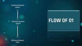 FLOW OF 01
Traditional Payment
system
Electronic Payment
System
Difference Between
Them
 
