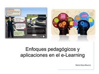 Enfoques pedagógicos y
aplicaciones en el e-Learning
María Rosa Maurizi
 