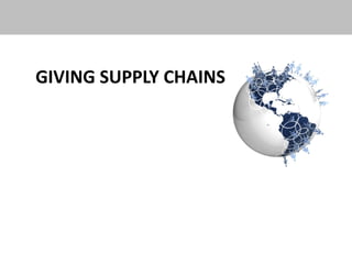 GIVING SUPPLY CHAINS
 