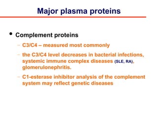 Laboratory diagnosis of plasma proteins, plasma enzymes and tumor ...