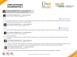 FI-GQ-GCMU-004-015 V. 001-17-04-2013
FORO ACTIVIDAD
COLABORATIVA 1
 