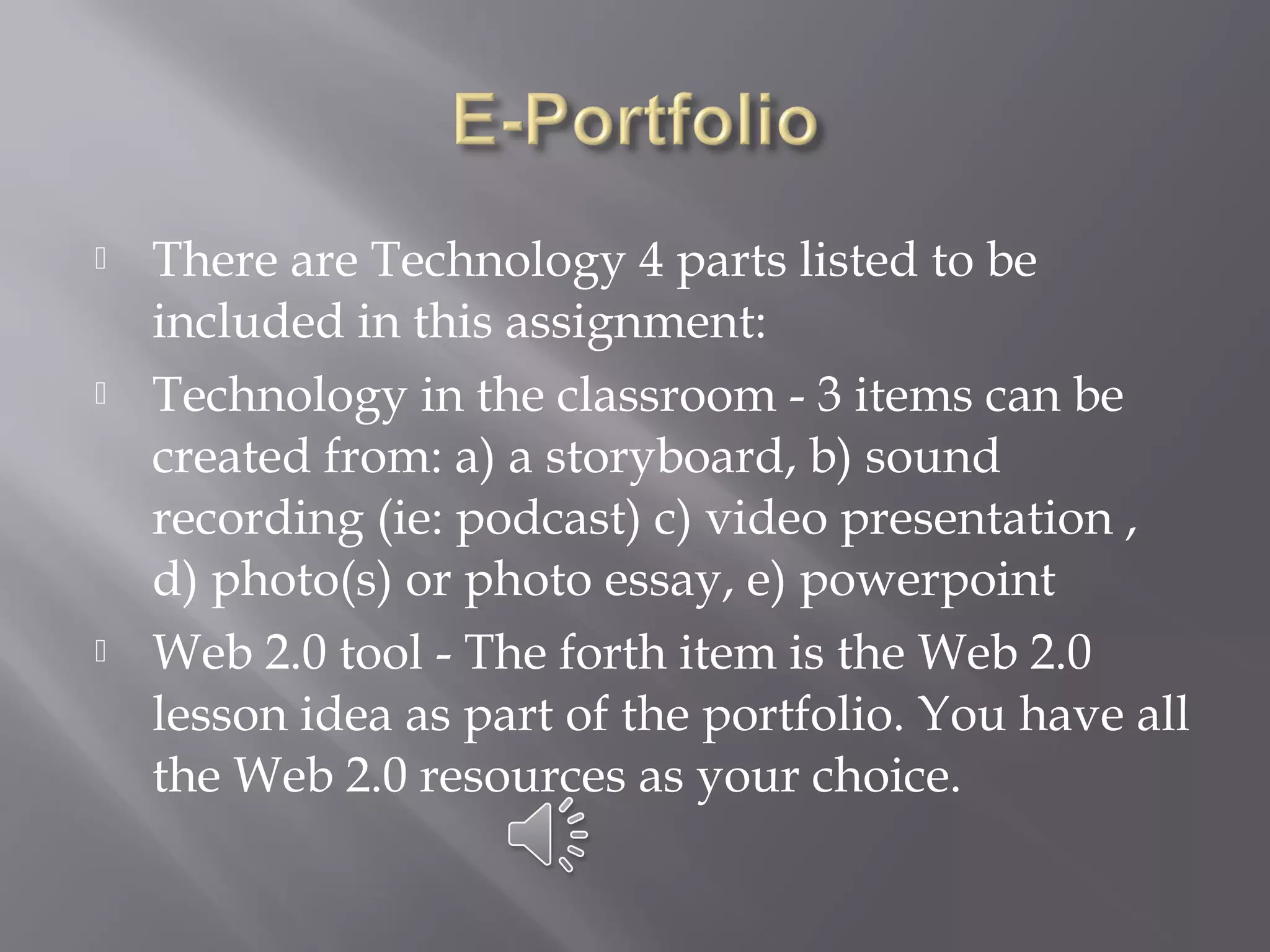 E portfolio Design and Creation | PPT
