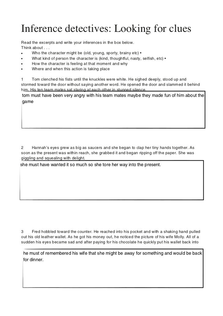 E Portfolio Reading Inferring Jamie
