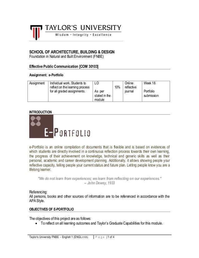 Creative writing portfolio assignment image