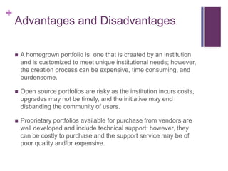 E portfolio platforms | PPTX