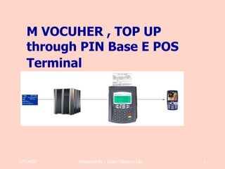 06/04/09 M VOCUHER , TOP UP through PIN Base E POS Terminal   