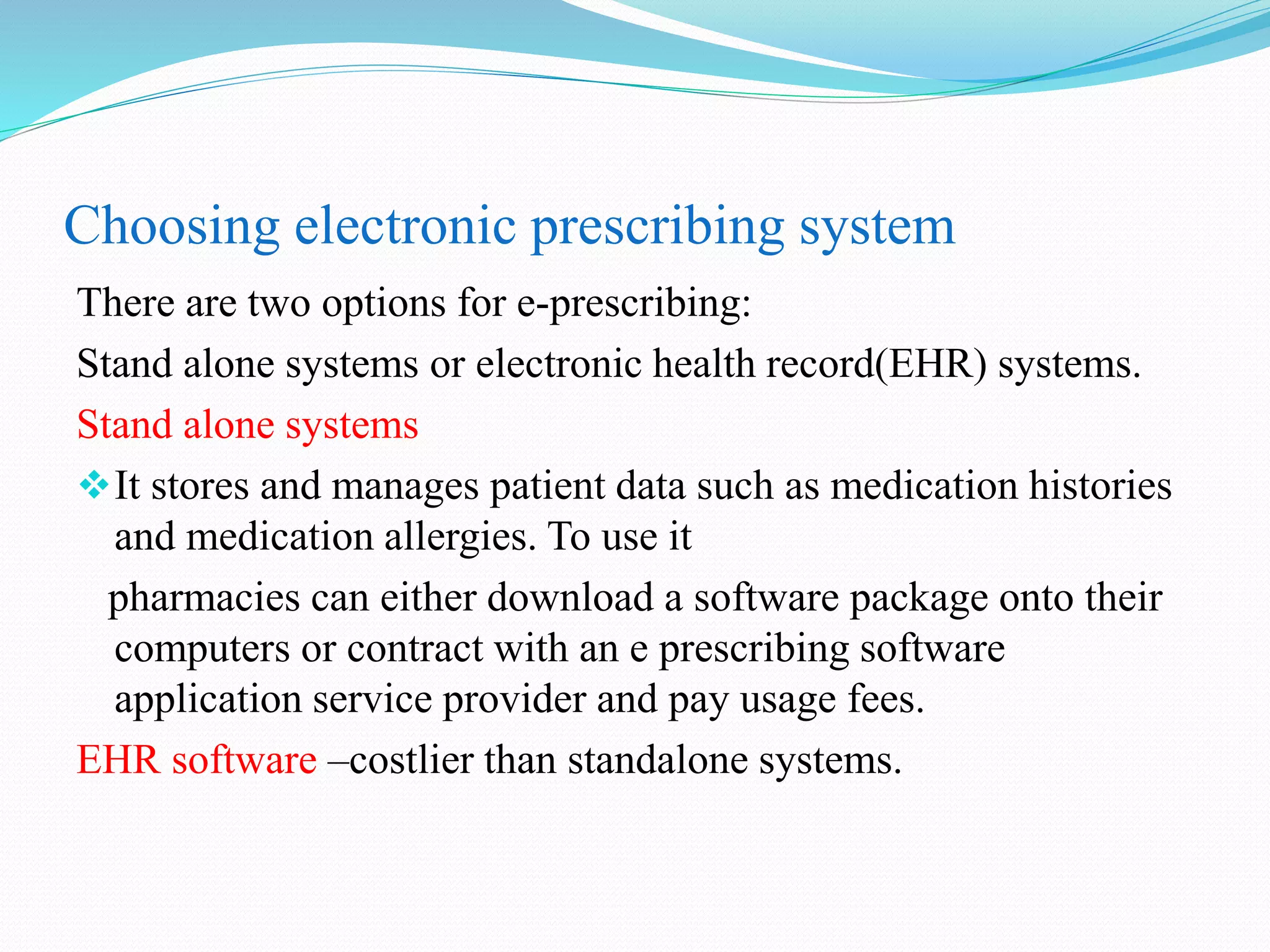 E prescribing | PPTX
