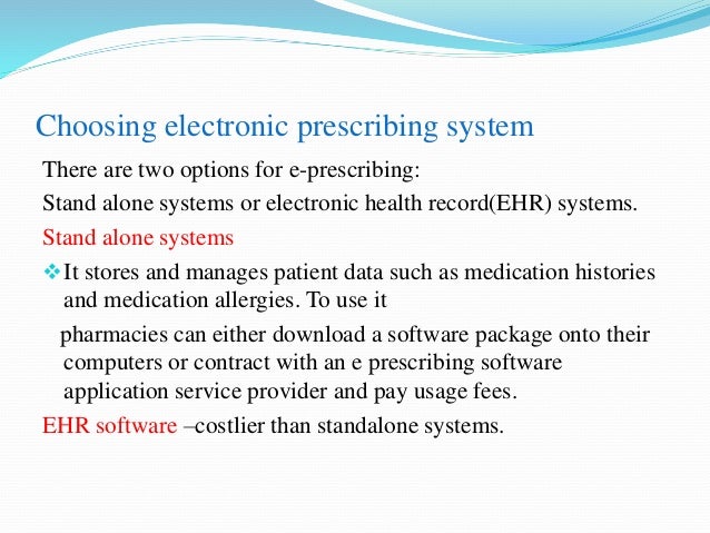 E Prescribing E Prescribing