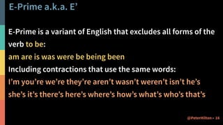 E-Prime: English for scientific writing | PPT