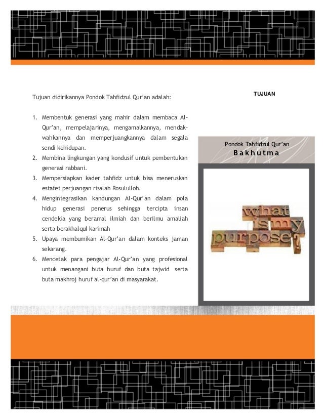 E Proposal Pondok Tahfidzul Qur An Bakhutma