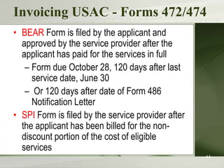 Form 470 certifications must also be filed online or postmarked before the close of the 471 filing window31