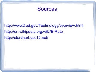 Services Available · Telecommunication Services: regular telephone lines pagers, high bandwidth telecommunication services, and satellite delivery · Internet Access: E-mail and access to the World Wide Web · Internal Connections--Bringing the Technology into the Learning Environment: Routers, hubs, network file servers, wireless Local Area Networks and software needed for operation of file servers.