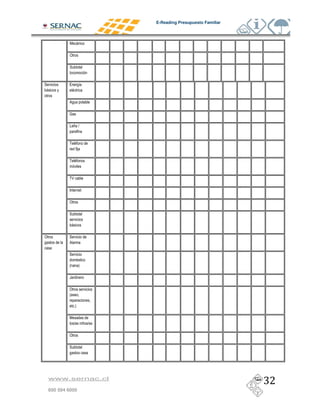E-Reading Presupuesto Familiar



            !

            )

                19



    8
9       ;

            " 1                          9

            (

            ' 2



            ,
                         <

            ,
                  8

            ,-               9

            /

            )

                19
                  8
            9

)                    8
            "

                     8

            5                7

            %

            )                        8
            5                :
                                             :
                     7

            !
                                 2

            )

                19




    www.sernac.cl

    600 594 6000
 