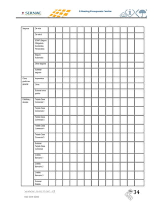E-Reading Presupuesto Familiar




        1       .        8

                .            1

                  )"* 5                      1
                ) 9
                "
                *                        7

                         1
                "1                   >

                )                    1

                    19
                         1

)               /            8

                )

                    19



+           ;   , <              +
    1           +                        6

                , <              +
                +

                , <              +
                +                        @

                , <              +
                +                        A

                , <              +
                +                        B

                 19
                , <              +
                +

                +
                                     6

                +



                +
                                     @

                 19
                +


    www.sernac.cl

    600 594 6000
 