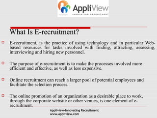 E recruitment | PPT