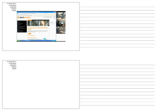 een goede site is:
   terugvindbaar
     aanpasbaar
       meetbaar
         efficiënt




een goede site is:
   terugvindbaar
     aanpasbaar
       meetbaar
         efficiënt
 