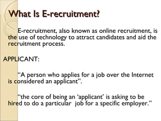 E Recruitments | PPT