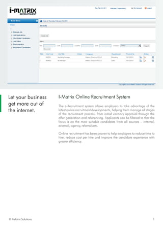 Erecruit System Examples E recruitment system | PDF