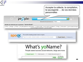 Accepter la collecte, la compilation, la sauvegarde … de vos données personnelles48