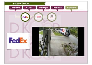 E-REPUTATION

Contexte   Outils   Stratégie   Contenus   Exemples
 