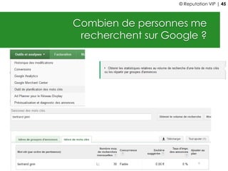 Combien de personnes me
recherchent sur Google ?
© Reputation VIP | 45
 