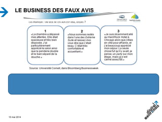 15 mai 2014
LE BUSINESS DES FAUX AVIS
15 mai 2014
 