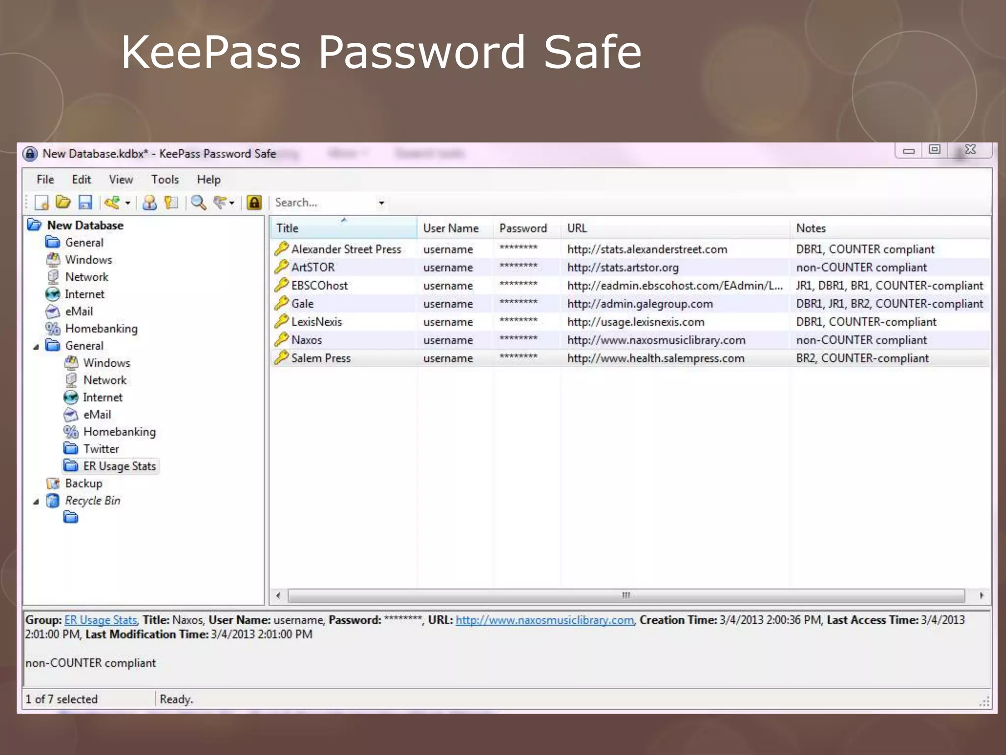 KeePass Password Safe
 