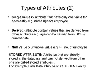 E-R Model Entity relationship model, Entity, Attributes.ppt