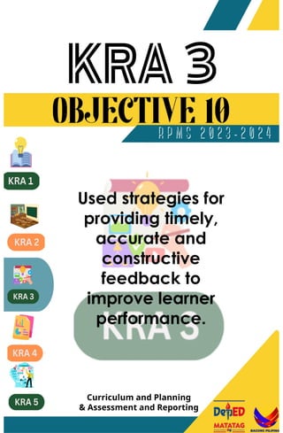 Used strategies for
providing timely,
accurate and
constructive
feedback to
improve learner
performance.
Curriculum and Planning
& Assessment and Reporting
 